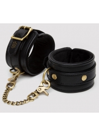 Черные оковы на ноги Bound to You Faux Leather Ankle Cuffs - Fifty Shades of Grey - купить с доставкой в Копейске
