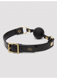 Черный кляп-шар Bound to You Faux Leather Ball Gag - Fifty Shades of Grey - купить с доставкой в Копейске