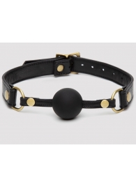Черный кляп-шар Bound to You Faux Leather Ball Gag - Fifty Shades of Grey - купить с доставкой в Копейске