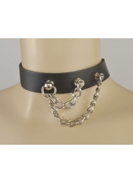 Черный чокер с двумя цепочками - Sitabella - купить с доставкой в Копейске