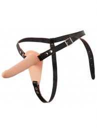 Телесный поясной страпон с вибрацией Vibrating Strap-On - 15,7 см. - Orion - купить с доставкой в Копейске