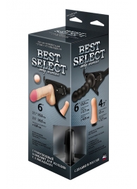 Черный пояс для женщин BEST SELECT с 3 насадками - LOVETOY (А-Полимер) - купить с доставкой в Копейске