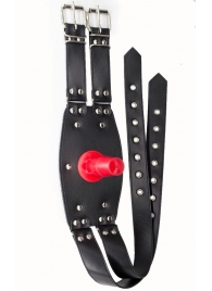 Черный узкий пояс на бедро с телесной насадкой - LOVETOY (А-Полимер) - купить с доставкой в Копейске