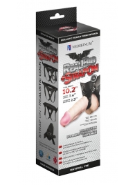 Гигантский фаллоимитатор на присоске в комплекте с трусиками - 26 см. - LOVETOY (А-Полимер) - купить с доставкой в Копейске