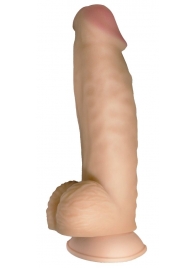 Телесный реалистичный фаллоимитатор на черных трусиках Real Big Strap-On - 34,5 см. - LOVETOY (А-Полимер) - купить с доставкой в Копейске