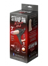 Реалистичный страпон Woman Midi с вагинальной пробкой - 19 см. - LOVETOY (А-Полимер) - купить с доставкой в Копейске