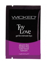 Лубрикант на водной основе для использования с игрушками WICKED Toy Love - 3 мл. - Wicked - купить с доставкой в Копейске