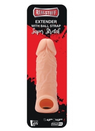 Телесная насадка EXTENDER WITH BALL STRAP 5.5 - 14 см. - Dream Toys - в Копейске купить с доставкой