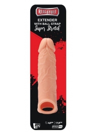 Телесная насадка EXTENDER WITH BALL STRAP 6.5 - 17 см. - Dream Toys - в Копейске купить с доставкой