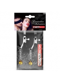 Оригинальные зажимы на соски с желтыми шариками - Notabu - купить с доставкой в Копейске