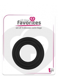 Набор из 3 эрекционных колец SILICONE COCKRINGS - Dream Toys - в Копейске купить с доставкой