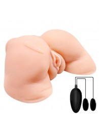 Телесная вибровагина Julie с 2 рабочими отверстиями - Baile - в Копейске купить с доставкой