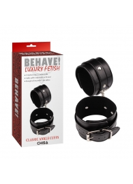 Черные оковы Classic Ankle Cuffs - Chisa - купить с доставкой в Копейске