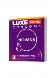 Презервативы с увеличенным количеством смазки LUXE Royal Nirvana - 3 шт. - Luxe - купить с доставкой в Копейске