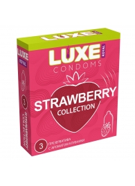 Презервативы с ароматом клубники LUXE Royal Strawberry Collection - 3 шт. - Luxe - купить с доставкой в Копейске