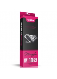 Серебристая плетка Struggle My Flogger с черной ручкой - 45 см. - Lovetoy - купить с доставкой в Копейске