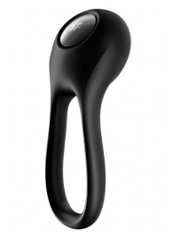 Черное эрекционное виброкольцо Majestic Duo - Satisfyer - в Копейске купить с доставкой