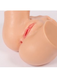 Телесный мастурбатор-полуторс ONAHOLE 01 с двумя любовными отверстиями - KOKOS - в Копейске купить с доставкой