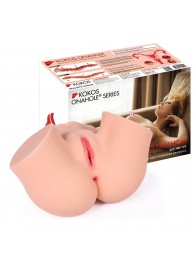 Телесный мастурбатор-полуторс ONAHOLE 01 с двумя любовными отверстиями - KOKOS - в Копейске купить с доставкой