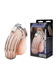 Металлическая клетка Prisoner Cock Сage с замком - BlueLine - купить с доставкой в Копейске
