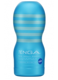 Мастурбатор с охлаждающей смазкой TENGA Original Vacuum Cup Cool - Tenga - в Копейске купить с доставкой