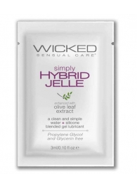 Гель-лубрикант на водно-силиконовой основе Simply Hybrid Jelle - 3 мл. - Wicked - купить с доставкой в Копейске
