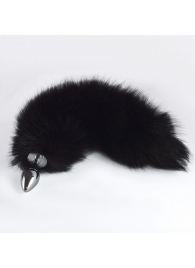 Хромированная анальная пробка с пушистым хвостиком - Sitabella - купить с доставкой в Копейске