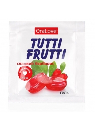 Гель-смазка Tutti-frutti со вкусом барбариса - 4 гр. - Биоритм - купить с доставкой в Копейске