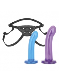 Страпон унисекс Beginners Strap-On с 2 насадками - 15 и 13 см. - Lux Fetish - купить с доставкой в Копейске