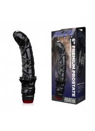 Черный вибромассажер простаты 6  Premium Prostate Massager - BlueLine - в Копейске купить с доставкой