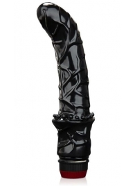Черный вибромассажер простаты 6  Premium Prostate Massager - BlueLine - в Копейске купить с доставкой