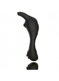 Черное эрекционное кольцо с двумя моторами Zeus Dual Vibe Cock Ring - FeelzToys - в Копейске купить с доставкой