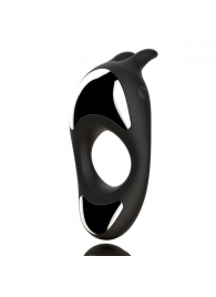 Черное эрекционное кольцо с двумя моторами Zeus Dual Vibe Cock Ring - FeelzToys - в Копейске купить с доставкой