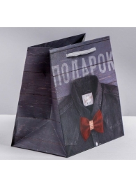 Ламинированный квадратный пакет «Мужской стиль» - 14 х 14 х 9 см. - Сима-Ленд - купить с доставкой в Копейске