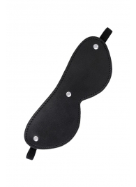 Черная кожаная маска Anonymo с мягким подкладом - ToyFa - купить с доставкой в Копейске