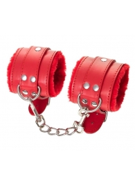 Красные наручники Anonymo из искусственной кожи - ToyFa - купить с доставкой в Копейске