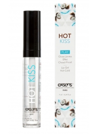 Блеск для губ Hot Kiss Coconut с ароматом кокоса - 7 мл. - Exsens - купить с доставкой в Копейске
