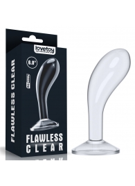 Прозрачный стимулятор простаты Flawless Clear Prostate Plug - 15 см. - Lovetoy - в Копейске купить с доставкой