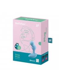 Голубой анальный вибростимулятор Deep Driver - 11,2 см. - Satisfyer - в Копейске купить с доставкой