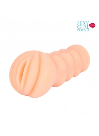 Телесный мастурбатор-вагина с комплектом эрекционных колец - Bior toys - в Копейске купить с доставкой