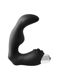 Черный вибромассажер простаты FantASStic Vibrating Prostate Massager - 11,3 см. - Dream Toys - в Копейске купить с доставкой