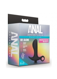 Черный анальный вибратор Silicone Vibrating Prostate Massager 01 - 10,8 см. - Blush Novelties - в Копейске купить с доставкой