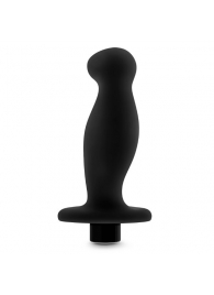 Черный анальный вибромассажёр Silicone Vibrating Prostate Massager 02 - 10,8 см. - Blush Novelties - в Копейске купить с доставкой