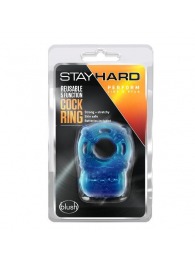 Голубое эрекционное виброкольцо Reusable 5 Function Cock Ring - Blush Novelties - в Копейске купить с доставкой