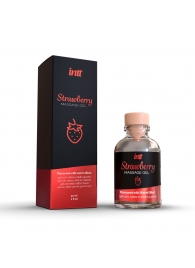 Массажный гель с ароматом клубники Strawberry - 30 мл. - INTT - купить с доставкой в Копейске