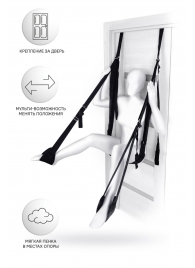 Черные секс-качели на дверь Anonymo №0505 - ToyFa - купить с доставкой в Копейске