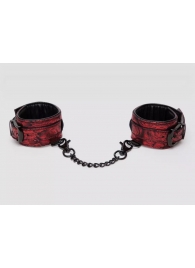 Красно-черные наручники Reversible Faux Leather Wrist Cuffs - Fifty Shades of Grey - купить с доставкой в Копейске
