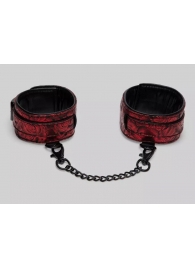 Красно-черные оковы Reversible Faux Leather Ankle Cuffs - Fifty Shades of Grey - купить с доставкой в Копейске