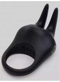 Черное эрекционное виброкольцо Sensation Rechargeable Vibrating Rabbit Love Ring - Fifty Shades of Grey - в Копейске купить с доставкой