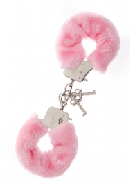 Металлические наручники с розовой меховой опушкой METAL HANDCUFF WITH PLUSH PINK - Dream Toys - купить с доставкой в Копейске